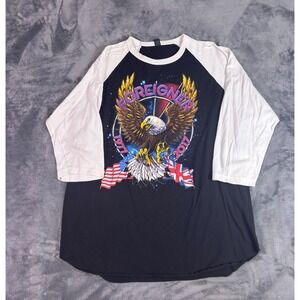 Foreigner 40th Anniversary 1977-2017 Eagle Baseball Raglan Shirt XXL Retro